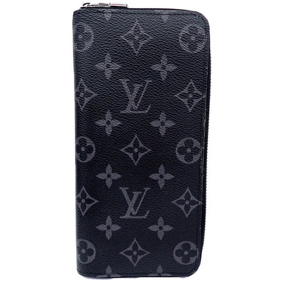 Louis Vuitton Vertical Eclipse Long Wallet Zip Black Monogram Zippy - Picture 2 of 5
